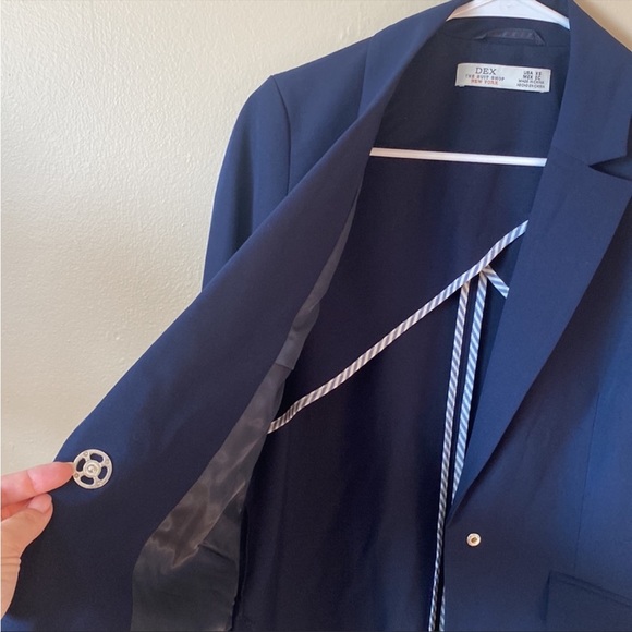 🔮 Dex navy casual blue blazer work office, size XS - Picture 6 of 16